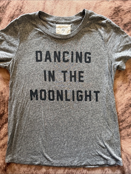 Sol Angeles Tops - Sol Angeles Heather Gray "Dancing in the Moonlight" Graphic Tee